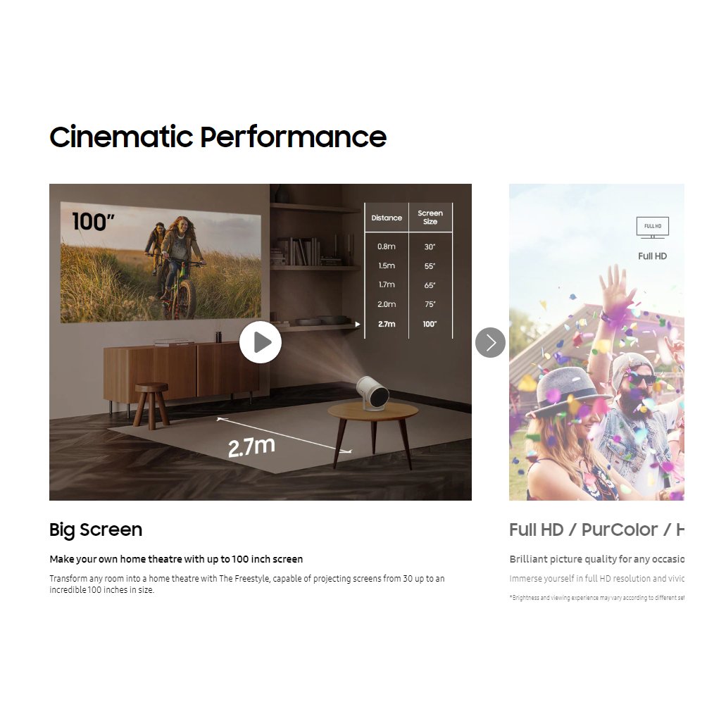 Samsung The Freestyle DLP Full HD LED Wireless Android Smart Portable Projector - Image 5