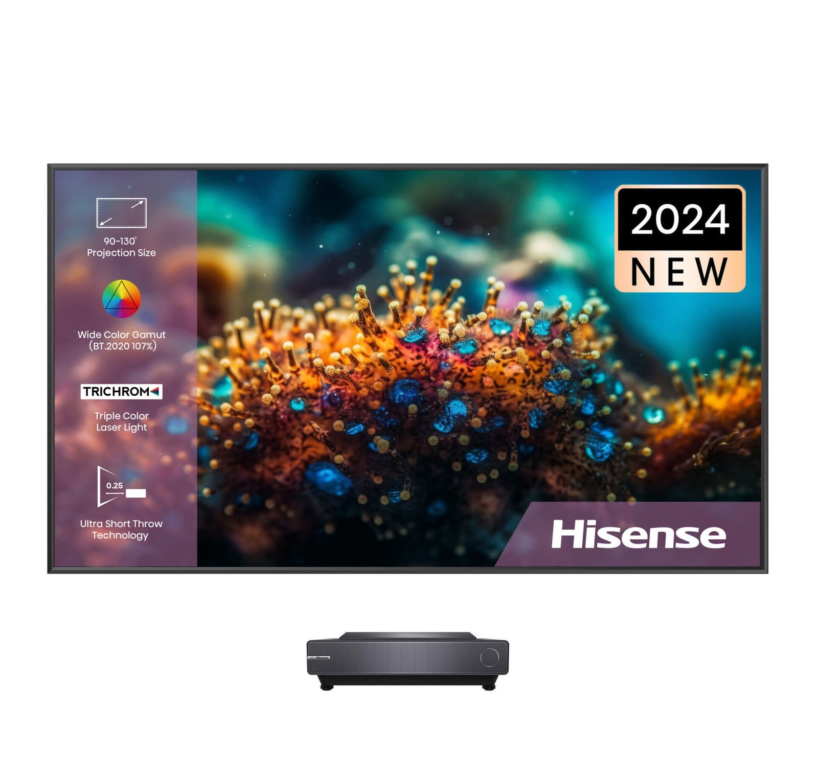 Hisense PX2-Pro TriChroma Laser Cinema TV UHD Ultra Short Throw Home Theater Android Smart Projector - Image 3