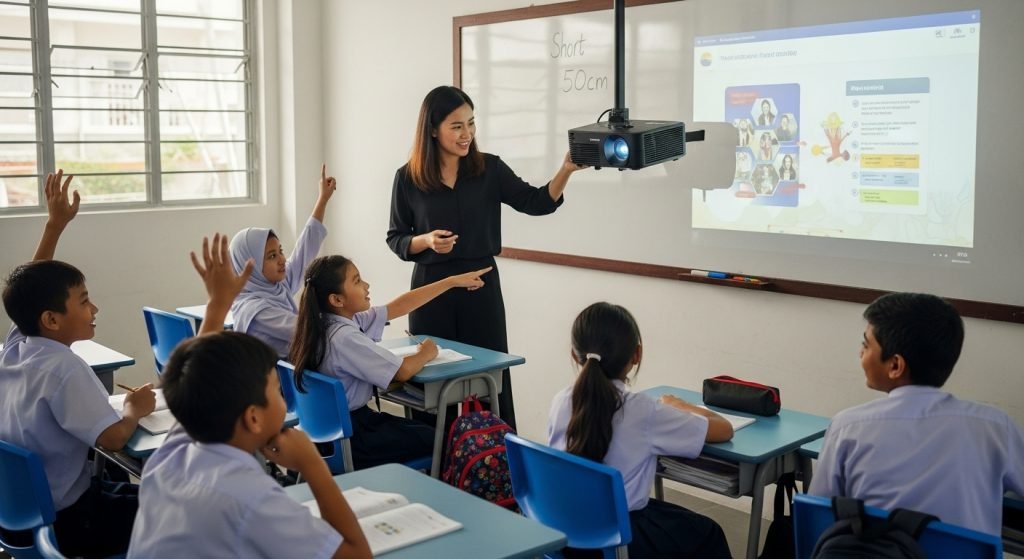 projektor short throw classroom