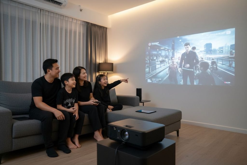 projektor rumah pintar imej