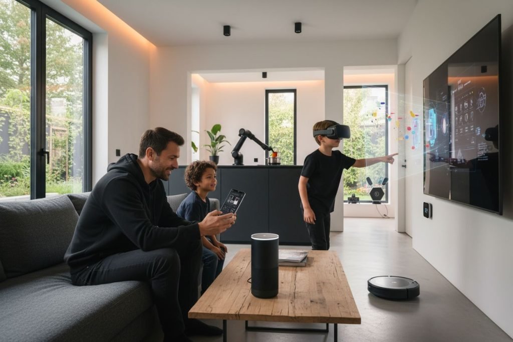 modern home gadgets, smart home 2025, family technology