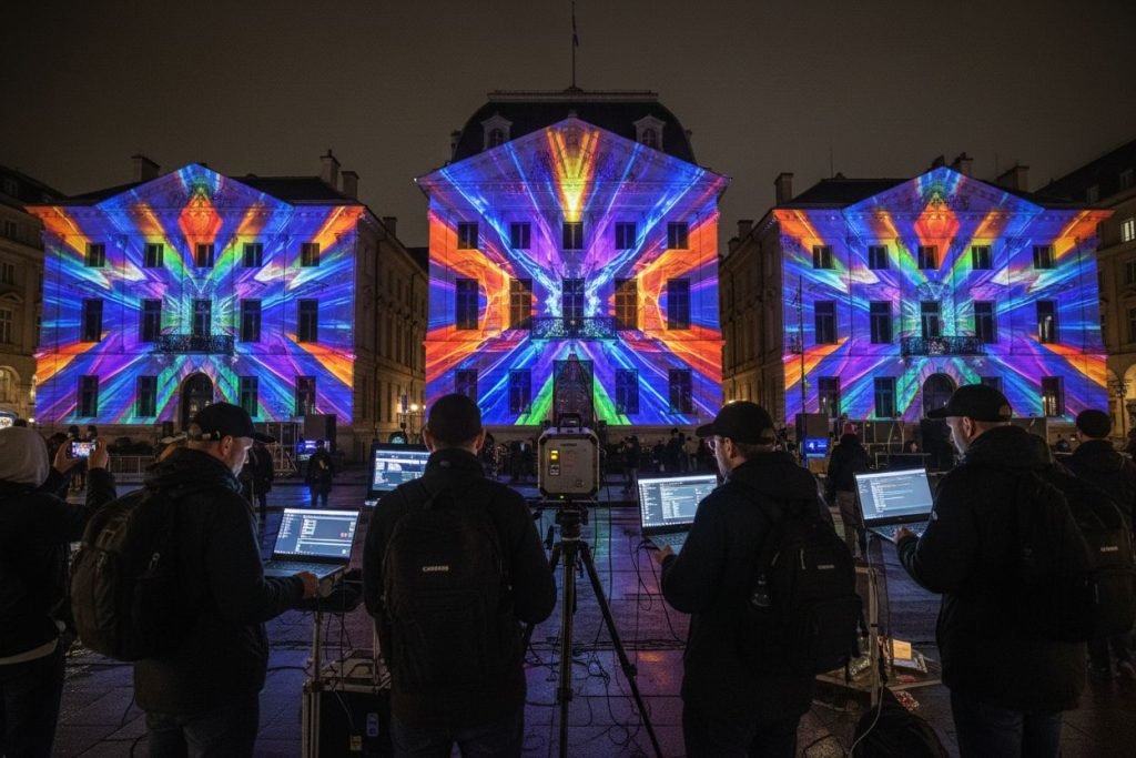 projection mapping city