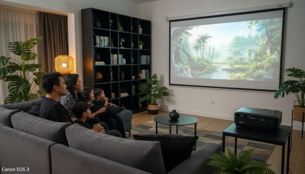 layar projektor rumah