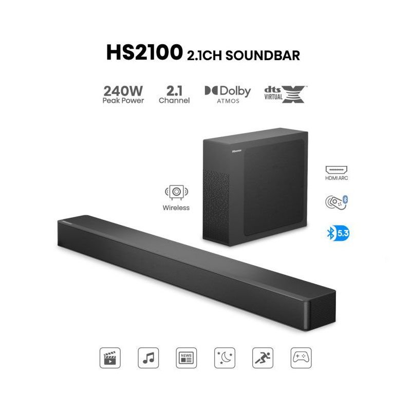 Hisense HS2100 Soundbar with Woofer - Image 2