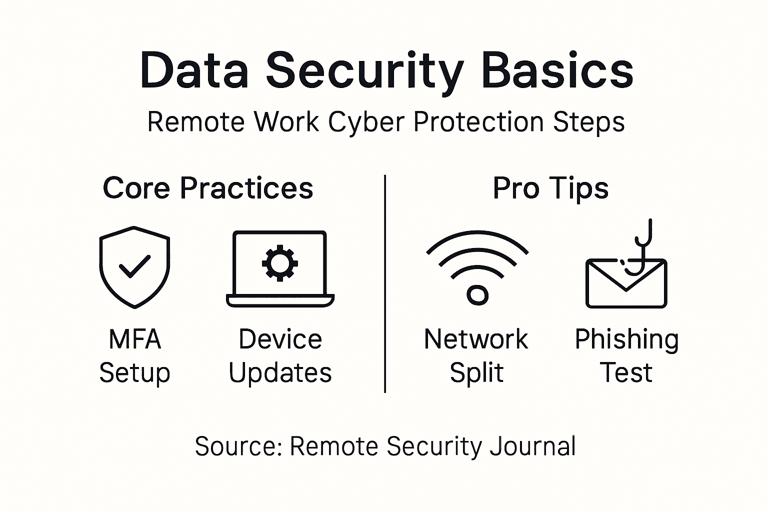 Infographic for remote work data protection best practices
